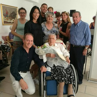 Andora e Alassio festeggiano Giuseppina Rotondo che oggi compie 100 anni