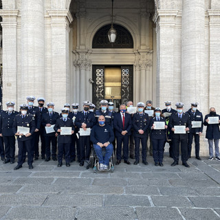 Tutela dei disabili, premiati gli agenti della polizia locale di Genova, Savona, Spezia, Chiavari e Sanremo