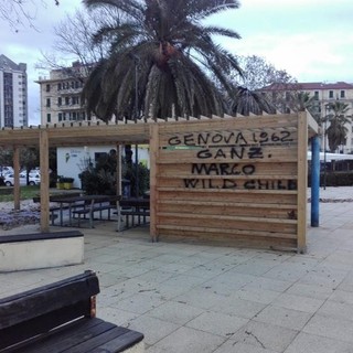 Savona, il writer che aveva vandalizzato il gazebo delle Fornaci è Marco Ganzerla, il piromane seriale dei cassonetti