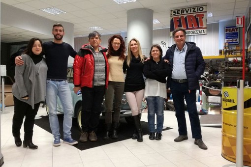 IMMAGINE DI REPERTORIO: Seiro Itho assieme al fiduciario del Giappone Andrea Fortunato durante una visita al Museo Dante Giacosa di Garlenda