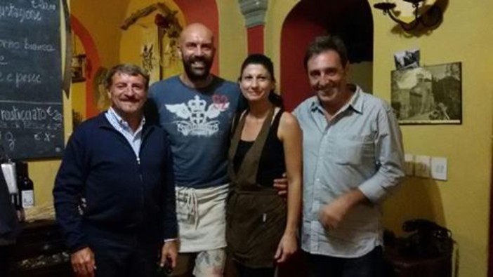 Finale Ligure Giacomo Poretti di Aldo Giovanni e Giacomo e Tony Severo "Radio 105" a Castel Govone