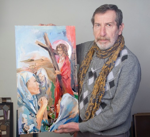 La via Crucis del pittore cairese Gianni Pascoli allestita a Genova La via Crucis del pittore cairese Gianni Pascoli allestita a Genova