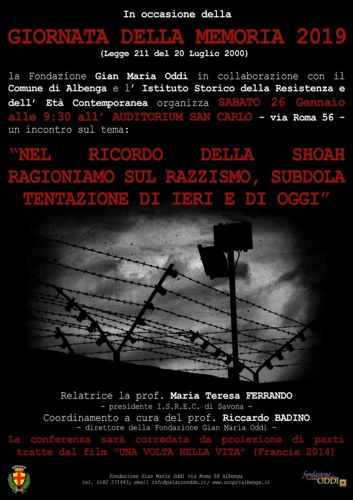Albenga celebra la Giornata della Memoria