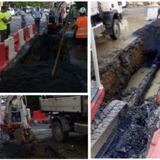 Alassio, guasto all’acquedotto in corso Europa (FOTO)