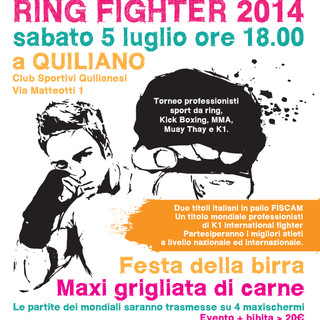Quiliano, sabato arriva il Gran Galà Ringh Fighter