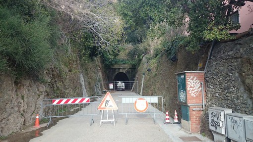 Albisola, chiusa fino a venerdì la galleria sulla passeggiata che porta a Celle: interventi per la messa in sicurezza Albisola, chiusa fino a venerdì la galleria sulla passeggiata che porta a Celle: interventi per la messa in sicurezza