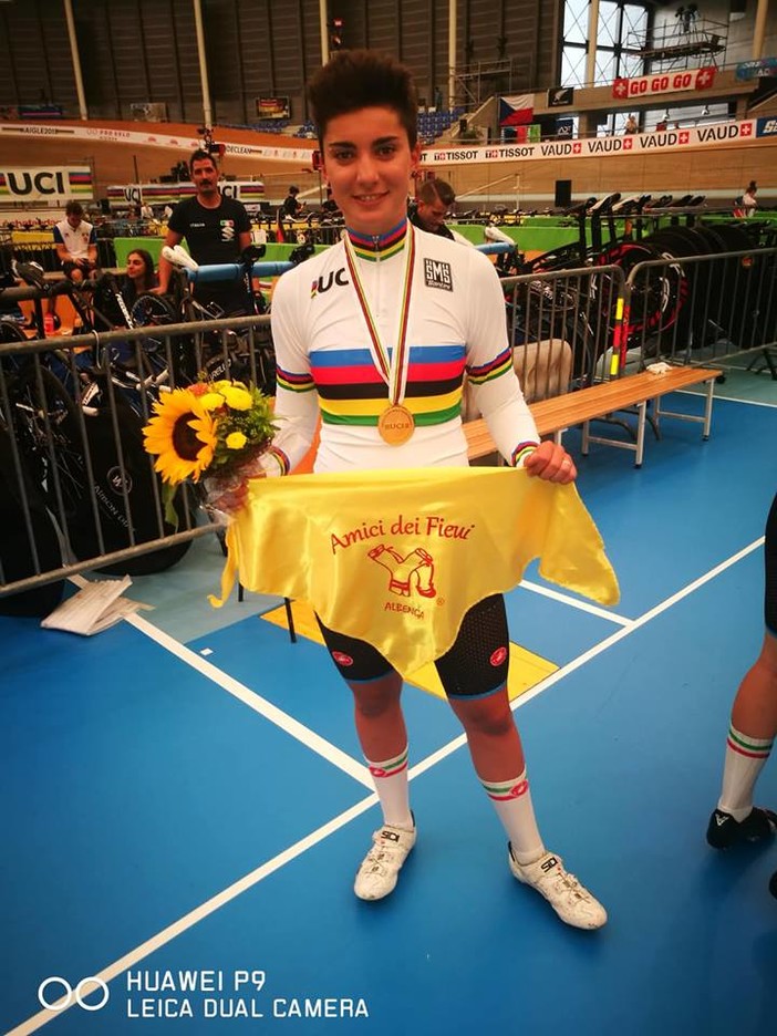 Ciclismo su pista, l'albenganese Gloria Scarsi è campione del mondo Ciclismo su pista, l'albenganese Gloria Scarsi è campione del mondo