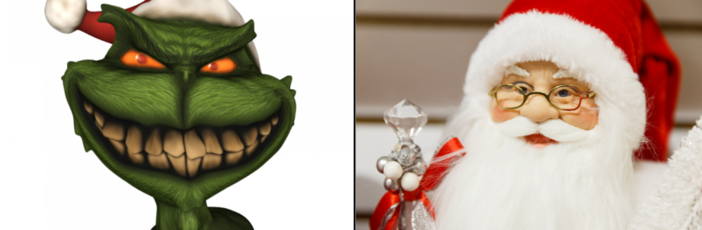 Il Grinch e Babbo Natale a Albissola Marina Il Grinch e Babbo Natale a Albissola Marina