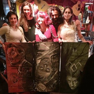 Il trio valbormidese “White Tree" dipinge tre pannelli sul tema di "Twin Peaks"