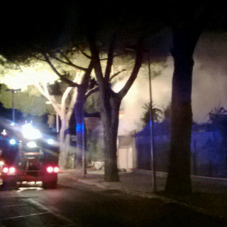 Immagine dal luogo dell'incendio