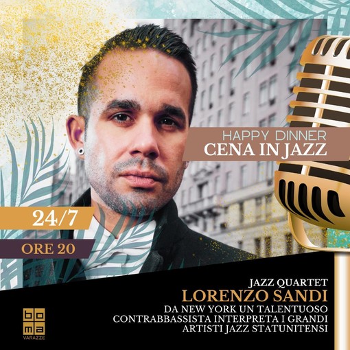 Varazze, cena in jazz con Lorenzo Sandi al Boma Ristorante