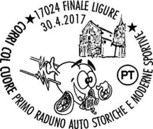 Finale Ligure: annullo filatelico per l’evento "Corri col cuore. Primo Raduno Auto Storiche Moderne Sportive" Finale Ligure: annullo filatelico per l’evento "Corri col cuore. Primo Raduno Auto Storiche Moderne Sportive"