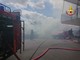 Incendio a Ceriale nei pressi del campo sportivo (FOTO)
