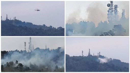 Incendio nei boschi di Andora, in corso le operazioni di bonifica (FOTO)