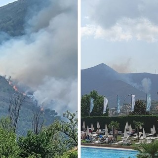 Incendio boschivo tra Borghetto e Toirano: intervento dei vigili del fuoco (FOTO e VIDEO)