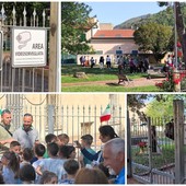 Dopo il restyling ecco il nuovo parco giochi di Toirano, il sindaco De Fezza: &quot;C'è bisogno di respirare aria di comunità&quot; (FOTO e VIDEO)