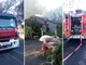 Tetto di una casa in fiamme ad Andora, intervengono i Vigili del fuoco