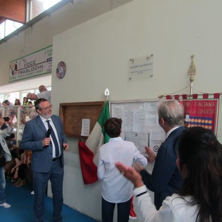 Savona, la palestra del PalaTrincee intitolata al partigiano e storico presidente Coni Lelio Speranza (FOTO E VIDEO)