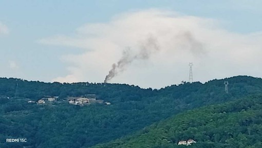 Pomeriggio di incendi nel Savonese, fiamme anche a Carbuta nell'entroterra di Calice Ligure