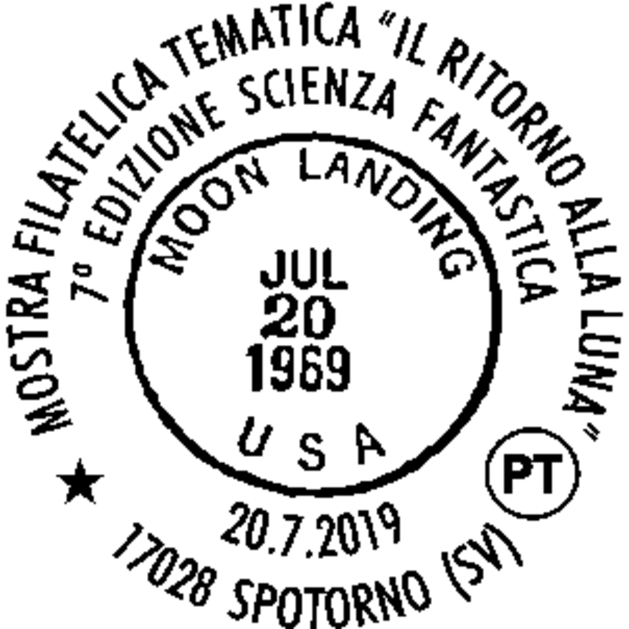 A Spotorno un annullo per il 50° anniversario del primo atterraggio sulla luna A Spotorno un annullo per il 50° anniversario del primo atterraggio sulla luna