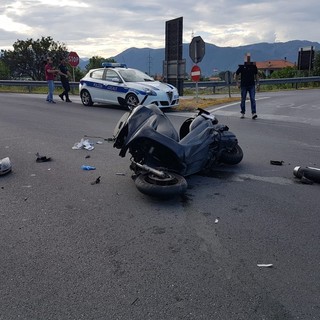 Scontro tra moto e auto sulla Sp 6 tra Albenga e Villanova (FOTO)