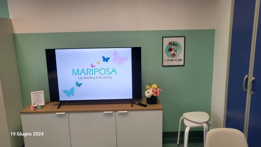 Asl2, cresce il progetto Mariposa: donati sei nuovi televisori per il reparto di Ostetricia