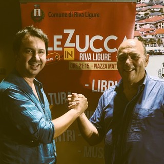 Francesco Benza, vicesindaco di Riva Ligure e Claudio Porchia, direttore artistico rassegna Sale in Zucca Francesco Benza, vicesindaco di Riva Ligure e Claudio Porchia, direttore artistico rassegna Sale in Zucca
