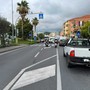 Albissola Marina, scontro tra auto e moto sull’Aurelia: traffico in tilt