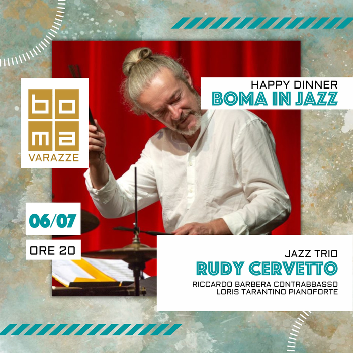 Boma di Varazze, il 6 luglio serata musicale con "Rudy Cervetto Jazz Trio"