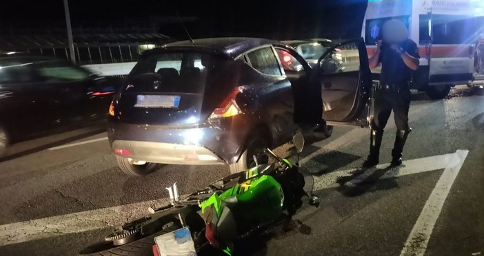 Albenga, incidente sull’Aurelia: un ferito al Santa Corona Albenga, incidente sull’Aurelia: un ferito al Santa Corona