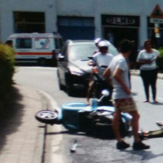 Incidente tra auto e scooter a Celle Ligure
