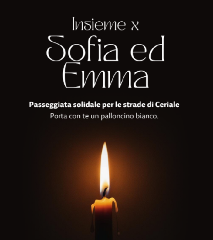 "Insieme per Sofia e Emma", una camminata per le strade di Ceriale per le giovani coinvolte nell'incidente "Insieme per Sofia e Emma", una camminata per le strade di Ceriale per le giovani coinvolte nell'incidente