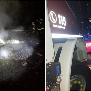 Incendio boschivo nella notte sulle alture del Finalese: fiamme nella zona delle Manie