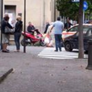 Albenga: scontro incidente auto-scooter in via Trieste