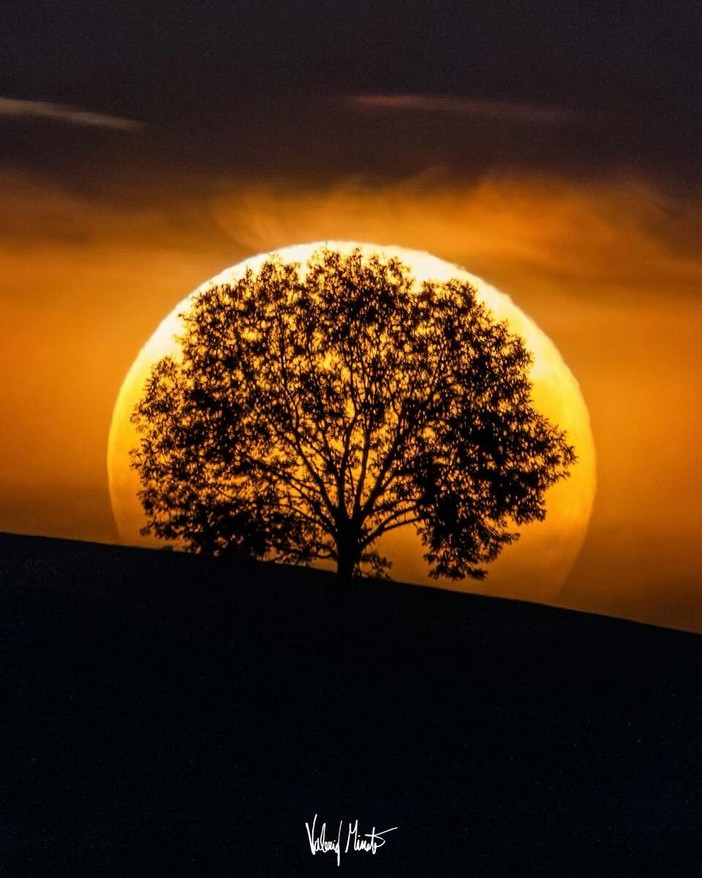 Il fenomeno ottico noto come illusione lunare (foto di Valerio Minato)