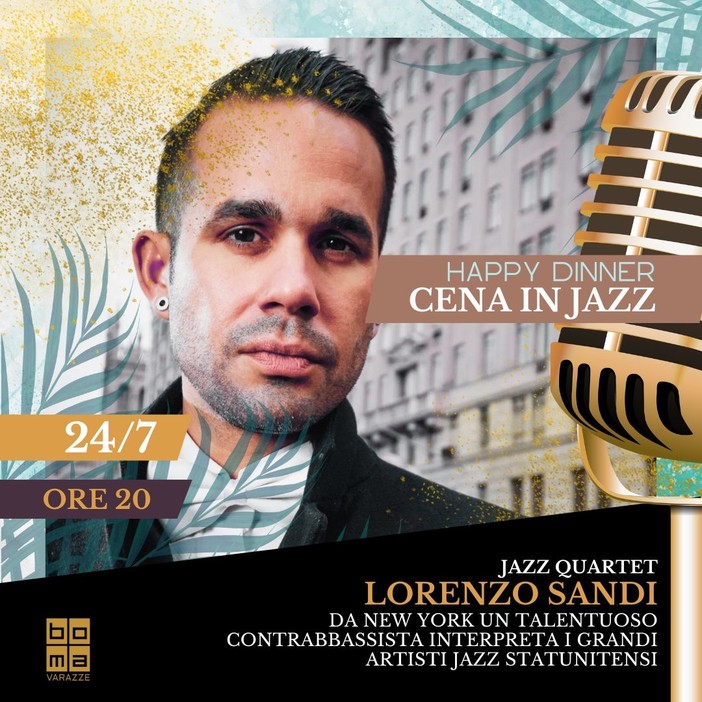 Varazze, cena in jazz con Lorenzo Sandi al Boma Ristorante Varazze, cena in jazz con Lorenzo Sandi al Boma Ristorante