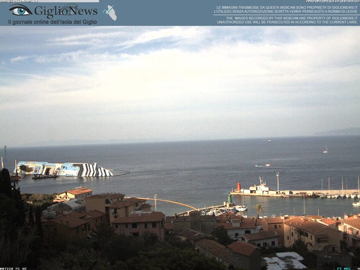 Isola del Giglio: la webcam sul relitto