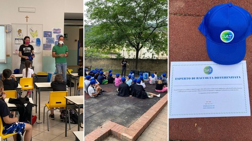 Toirano, gli alunni della primaria a scuola di educazione ambientale con Sat Toirano, gli alunni della primaria a scuola di educazione ambientale con Sat