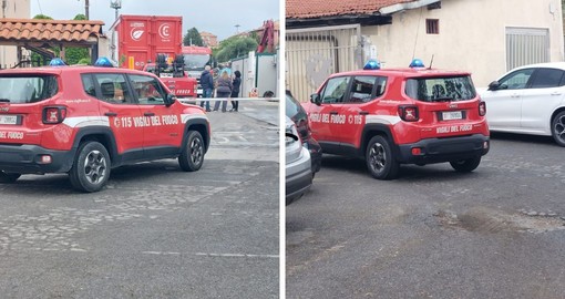 Principio di incendio a Quiliano: intervento dei vigili del fuoco alla Anselmo Principio di incendio a Quiliano: intervento dei vigili del fuoco alla Anselmo