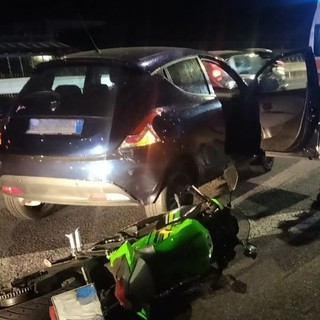 Albenga, incidente sull’Aurelia: un ferito al Santa Corona