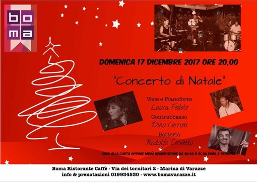 Varazze, concerto di Natale jazz al Boma Ristorante Caffè