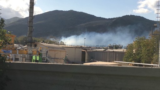Vado Ligure: spento l'incendio in località Bossarino