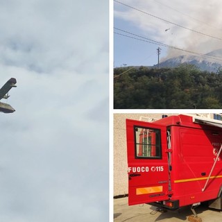 Incendio tra Borghetto e Toirano: arrivati anche i canadair