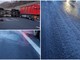 Camion ribaltato su A6: l'asfalto ghiacciato la possibile causa (FOTO)