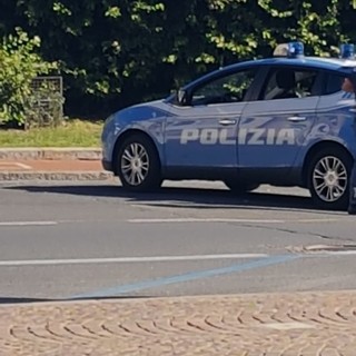 Albenga: pattuglione della polizia di stato in atto