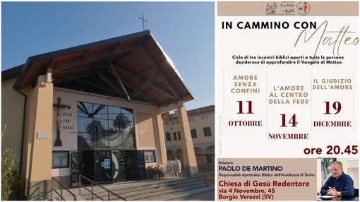 "In cammino con Matteo": a Borgio Verezzi un ciclo di incontri biblici con il diacono Paolo De Martino