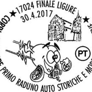 Finale Ligure: annullo filatelico per l’evento "Corri col cuore. Primo Raduno Auto Storiche Moderne Sportive"