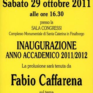 Domani l'inaugurazione del nuovo anno accademico per l'Universita' delle tre eta' del Finale