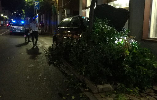 Incidente rocambolesco ma senza feriti nella notte ad Alassio Incidente rocambolesco ma senza feriti nella notte ad Alassio