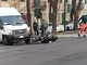 Savona, incidente tra moto e furgone in corso Mazzini (FOTO)